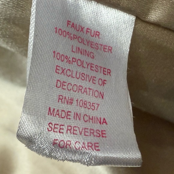 Girls Faux Fur Jacket size medium - Picture 6 of 14